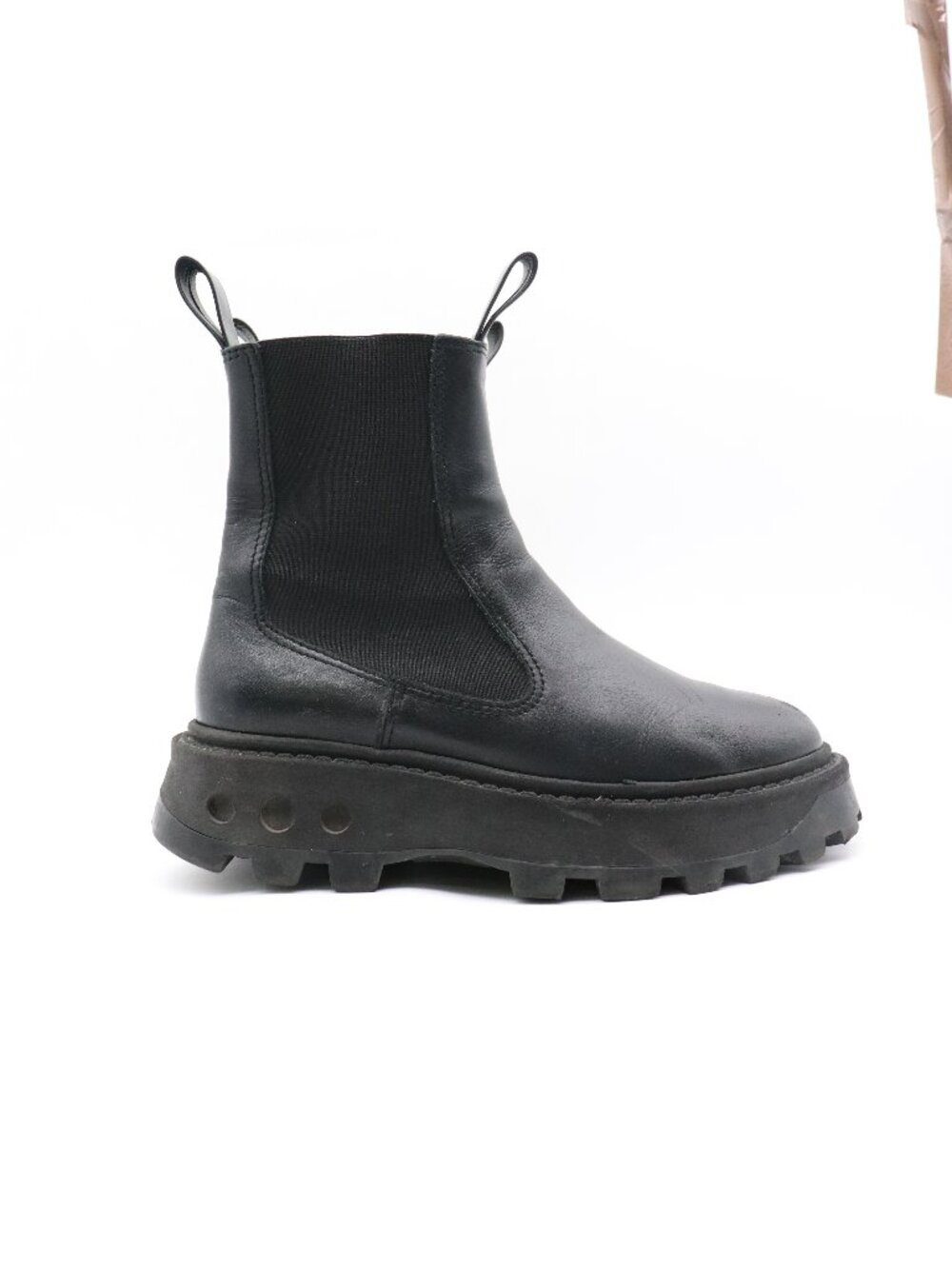 Simon Miller Scrambler Women's EU 37 Chelsea Boot Black Leather Pull On